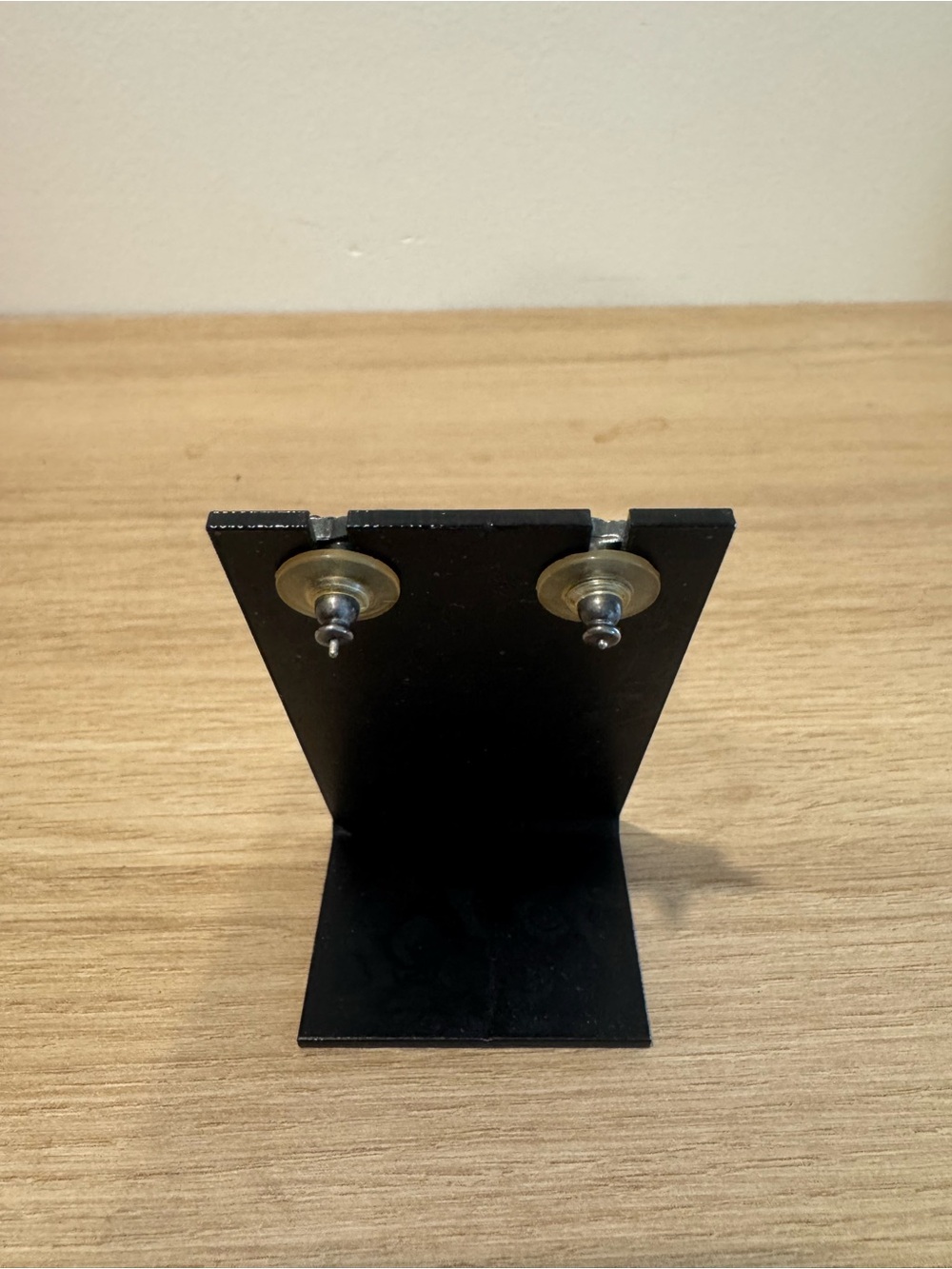 CHANEL Black and Silver Crystal CC Logo Stud Earrings - Picture 2 of 3